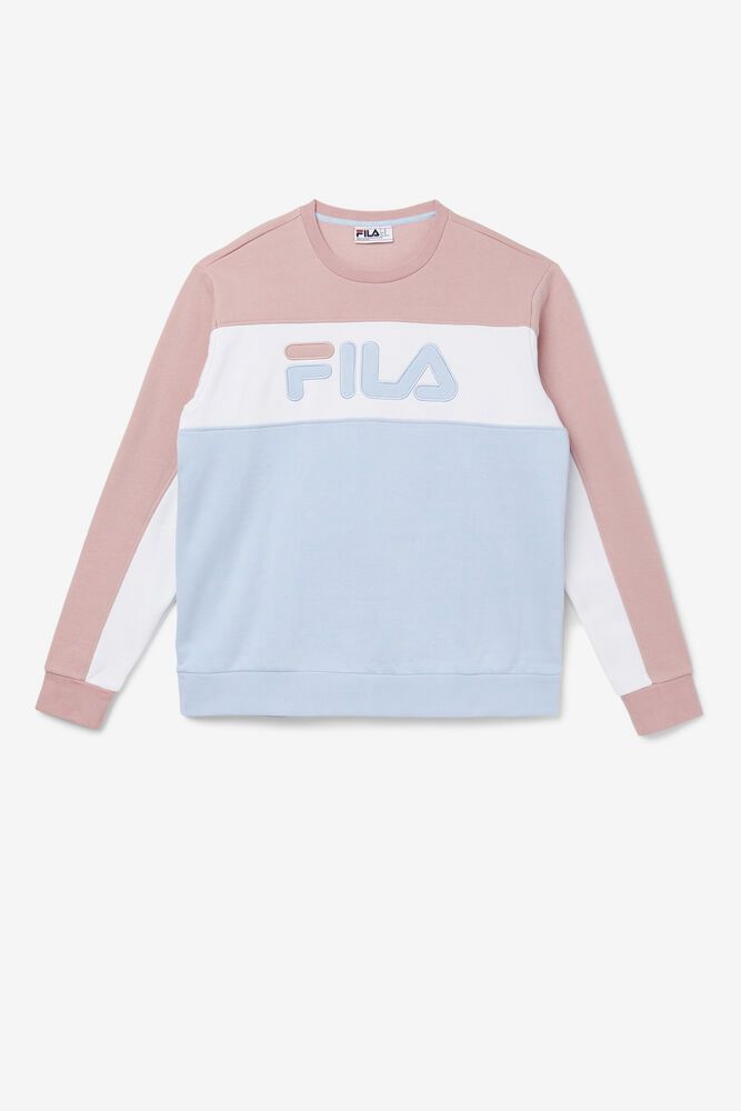 Fila Sweatshirt Herre Blå/Pink Lesner Fleece Crew RCL-387215